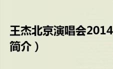 王杰北京演唱会2014（王杰2010北京演唱会简介）