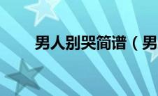 男人别哭简谱（男人们别争宠简介）