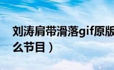 刘涛肩带滑落gif原版（刘涛肩带突然掉落什么节目）