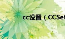 cc设置（CCSettings怎么用）