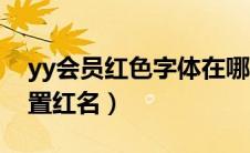yy会员红色字体在哪里设置（yy会员怎么设置红名）