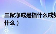 三聚净戒是指什么戒梦幻西游（三聚净戒是指什么）