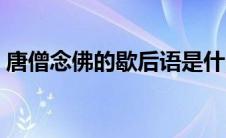 唐僧念佛的歇后语是什么（唐僧念经歇后语）