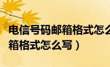 电信号码邮箱格式怎么写才正确（电信号码邮箱格式怎么写）