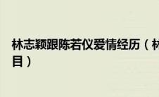 林志颖跟陈若仪爱情经历（林志颖妈妈陈若仪相处是什么节目）