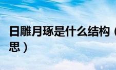 日雕月琢是什么结构（日雕月琢的琢是什么意思）
