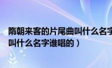 隋朝来客的片尾曲叫什么名字谁唱的啊（隋朝来客的片尾曲叫什么名字谁唱的）