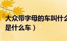 大众带字母的车叫什么牌子（大众带字母的车是什么车）