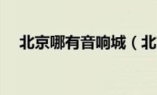 北京哪有音响城（北京哪里有音响店呢）