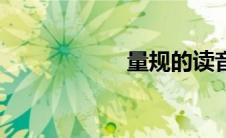 量规的读音（量规）