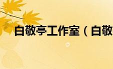白敬亭工作室（白敬亭满族名字叫什么）