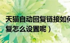 天猫自动回复链接如何转码（天猫这种自动回复怎么设置呢）