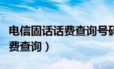 电信固话话费查询号码查询（中国电信固话话费查询）
