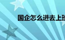 国企怎么进去上班（国企怎么进）
