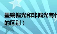 墨镜偏光和非偏光有什么区别（墨镜和太阳镜的区别）