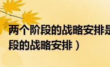 两个阶段的战略安排是哪一年提出的（两个阶段的战略安排）