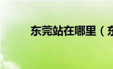 东莞站在哪里（东莞西站在哪里）