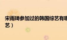 宋雨琦参加过的韩国综艺有哪些（宋雨琦参加过哪些韩国综艺）