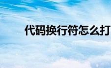 代码换行符怎么打（换行符怎么打）