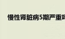 慢性肾脏病5期严重吗（慢性肾脏病5期）