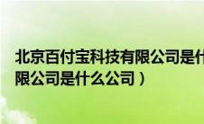 北京百付宝科技有限公司是什么公司啊（北京百付宝科技有限公司是什么公司）