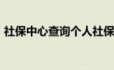 社保中心查询个人社保app（社保中心查询）