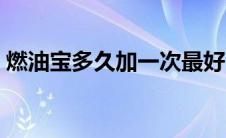 燃油宝多久加一次最好（燃油宝多久加一次）