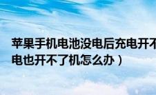 苹果手机电池没电后充电开不了机（苹果手机没电后充不进电也开不了机怎么办）