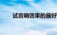 试音响效果的最好歌曲（试音歌曲）