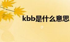 kbb是什么意思（KBB是什么）