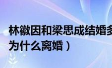 林徽因和梁思成结婚多少年（林徽因与梁思成为什么离婚）