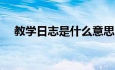 教学日志是什么意思（日志是什么意思）