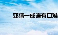 亚猜一成语有口难言（亚猜一成语）