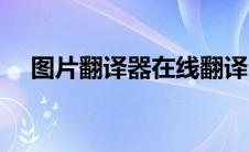 图片翻译器在线翻译中文（图片翻译器）