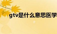 gtv是什么意思医学（gtv是什么意思）