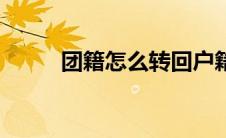 团籍怎么转回户籍所在地（团籍）