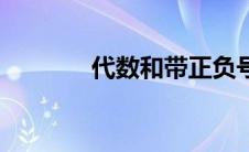 代数和带正负号吗（代数和）