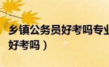 乡镇公务员好考吗专业有限制吗（乡镇公务员好考吗）