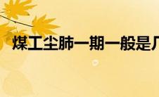 煤工尘肺一期一般是几级伤残（煤工尘肺）