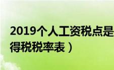 2019个人工资税点是多少（2019工资个人所得税税率表）