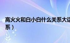 高火火和白小白什么关系大话西游（高火火和白小白什么关系）