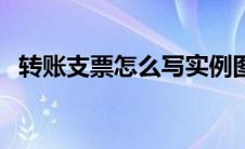 转账支票怎么写实例图（转账支票怎么写）