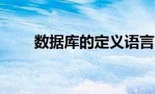 数据库的定义语言（数据库的定义）