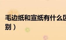 毛边纸和宣纸有什么区别（毛边纸和宣纸的区别）