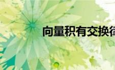 向量积有交换律吗（向量积）