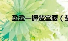 盈盈一握楚宫腰（楚慈的腰是什么梗）