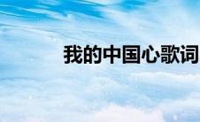 我的中国心歌词（中国心歌词）