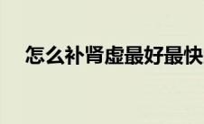 怎么补肾虚最好最快的方法（怎么补肾）