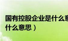 国有控股企业是什么意思啊（国有控股企业是什么意思）