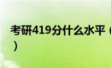 考研419分什么水平（考研340分是什么水平）